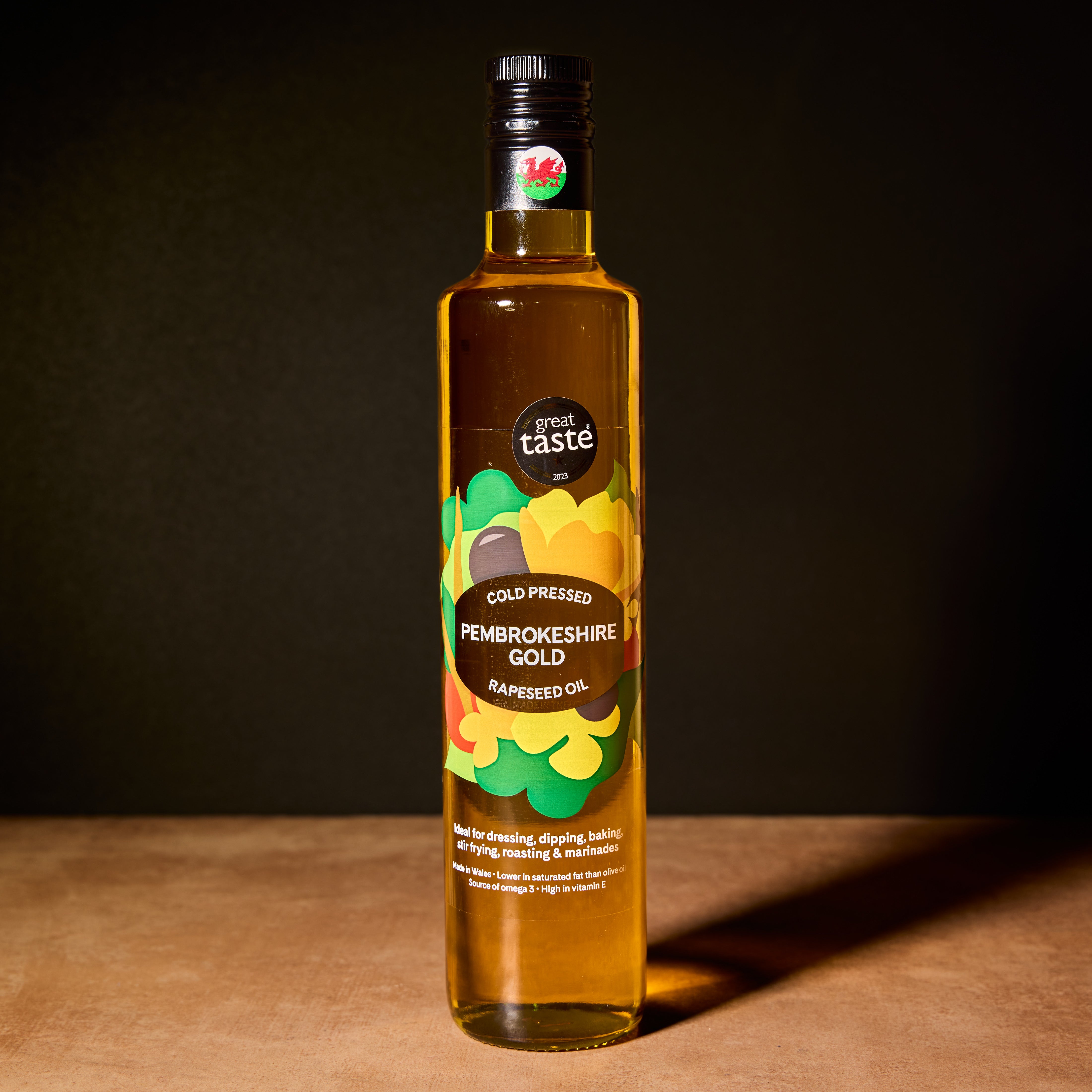 Pembrokeshire Gold Welsh rapeseed oil, 500ml bottle